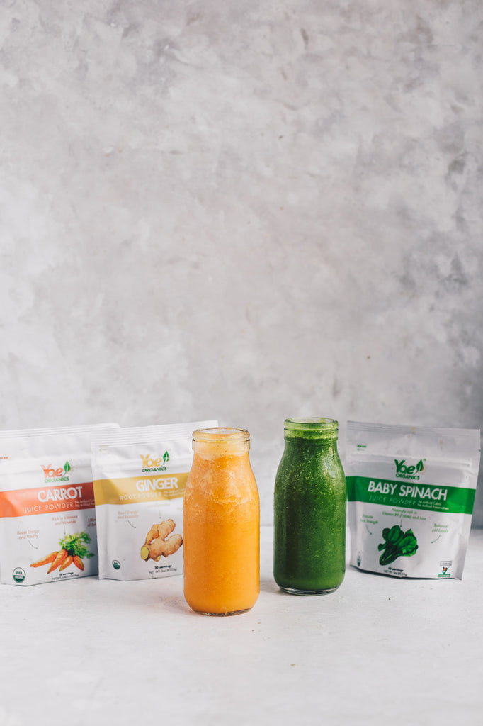 Pineapple Carrot and Spinach Smoothies