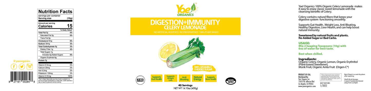 Digestion+Immunity-Celery Lemonade