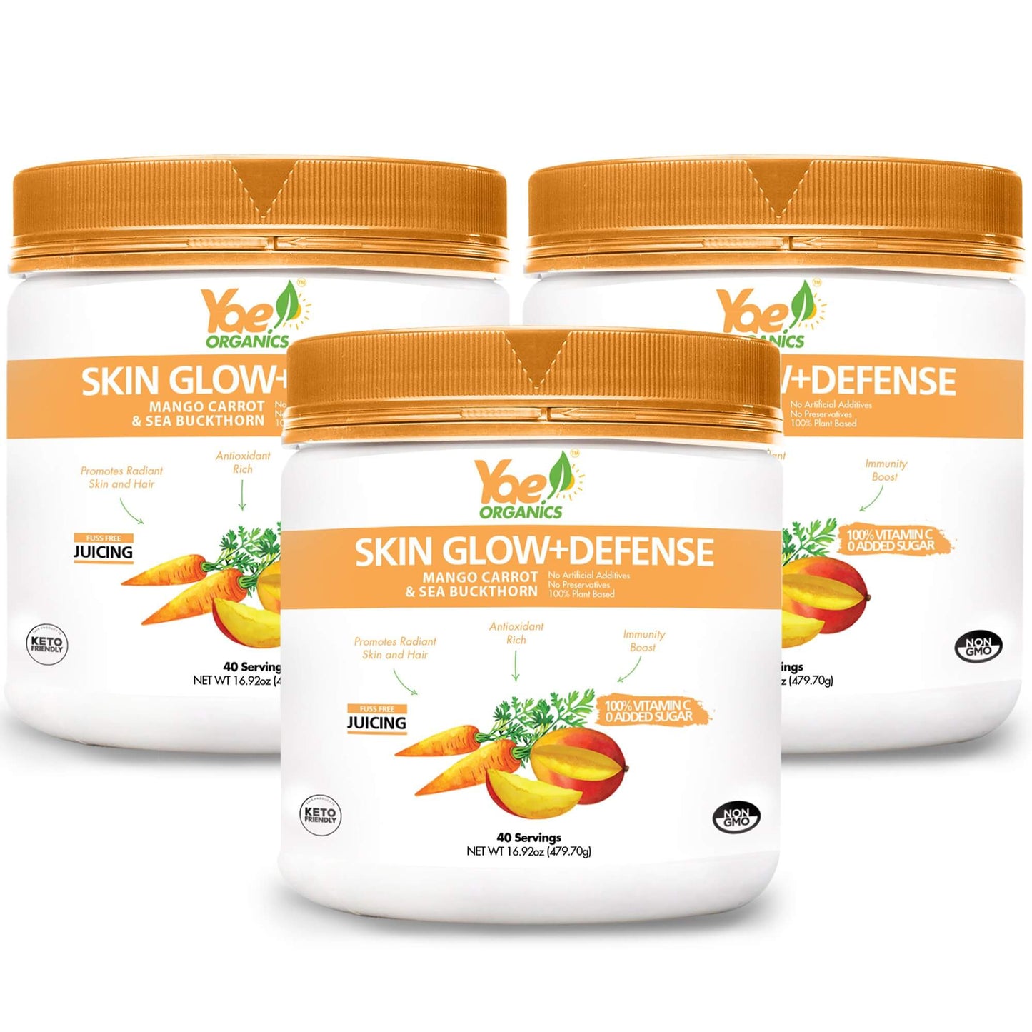 Collagen Booster+ SkIn Glow+Defense-Mango Carrot & Sea Buckthorn